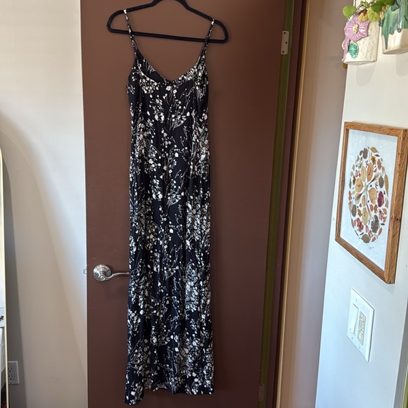 Reformation Black & White Floral Maxi Slip Dress - Picture 6 of 7